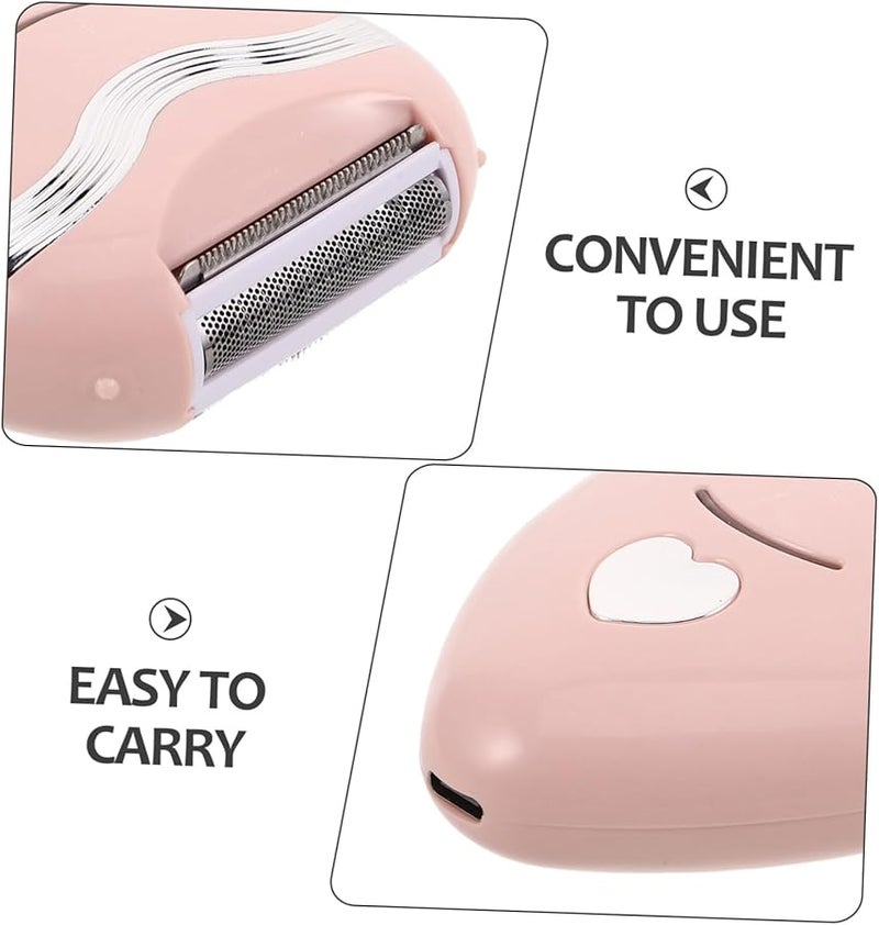 NOLITOY Portable Heart Shaped Electric Shaver for Women Hair Removal Sensitive Areas Underarm Legs Travel - Image 3